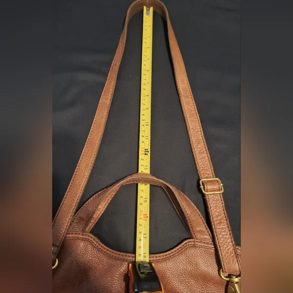 Fossil Foldover Leather Crossbody Messenger Bag - Picture 5 of 15
